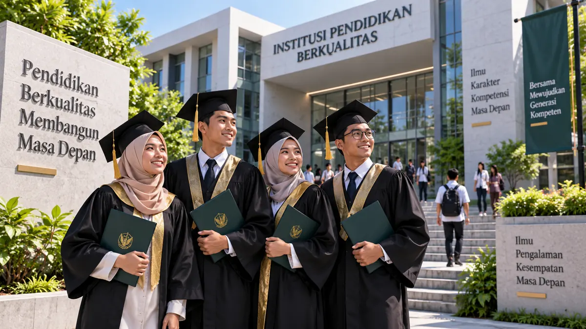 lulusan institusi pendidikan berkualitas siap memasuki dunia profesional