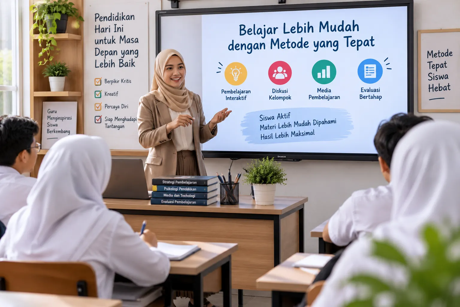 Guru menerapkan metode mengajar efektif dalam kegiatan pembelajaran