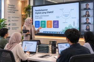 pembelajaran digital yang efektif melalui kelas pintar dengan teknologi interaktif