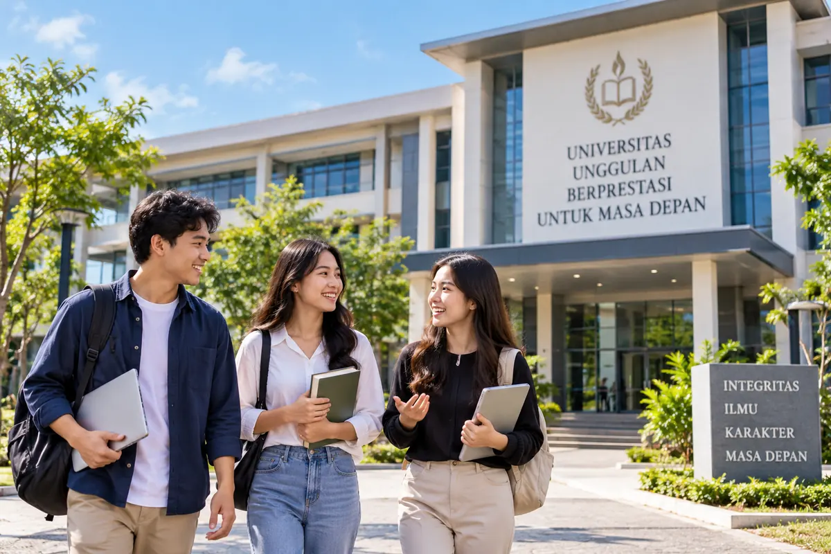 mahasiswa berada di lingkungan perguruan tinggi unggulan